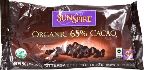 SunSpire Organic 65% Cacao Bittersweet Chocolate Chips -- 9 oz