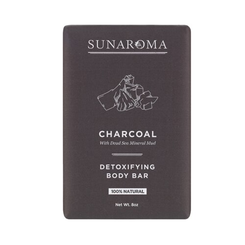 Sunaroma Charcoal Body Bar Soap -- 8 oz