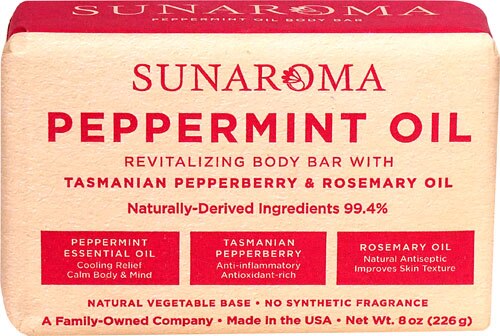 Sunaroma Peppermint Oil Body Bar Revitalizing -- 8 oz