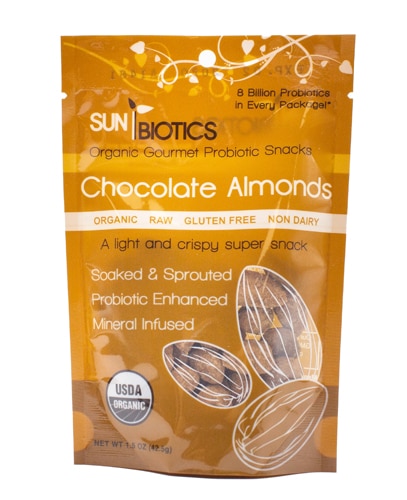 Sunbiotics Organic Probiotic Almonds Chocolate -- 1.5 oz