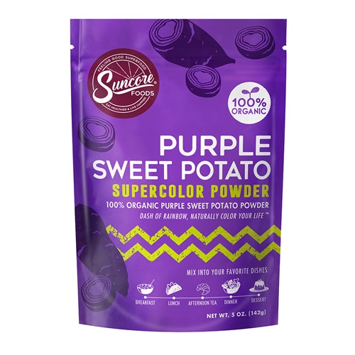 Suncore Foods Organic Purple Sweet Potato Supercolor Powder