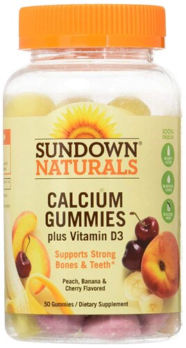 Sundown Naturals Calcium with Vitamin D3 Peach Banana Cherry