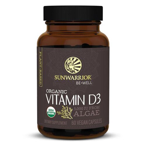 Sunwarrior Be Well Organic Vitamin D3 -- 60 Vegan Capsules
