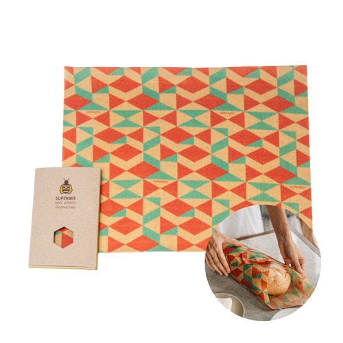 Superbee Reusable Beeswax Bread Wrap XXL Retro Vibes