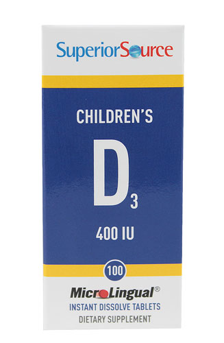 Superior Source Children's D3 -- 400 IU - 105 MicroLingual Tablets