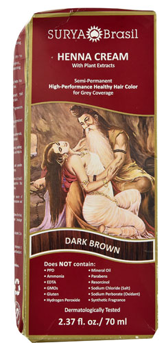 Surya Brasil Henna Cream Hair Coloring Dark Brown -- 2.37 fl oz