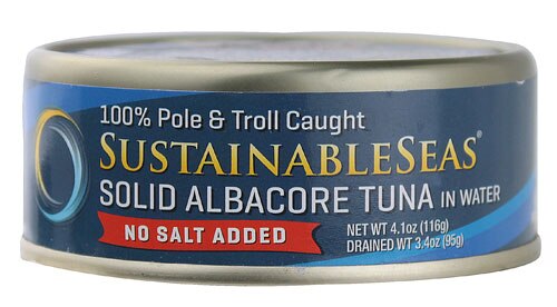 Sustainable Seas Solid Albacore Tuna in Water No Added Salt -- 4.1 oz