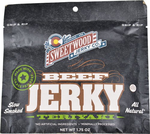 Sweetwood Beef Jerky Grass Fed Gluten Free Teriyaki -- 1.75 oz