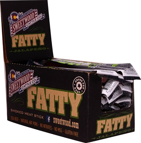 Sweetwood Fatty Smoked Meat Stick Gluten Free Jalapeno -- 15 Sticks