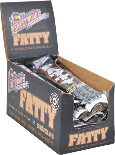 Sweetwood Fatty Smoked Meat Stick Gluten Free Original -- 15 Sticks