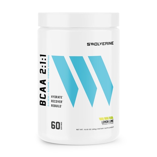 Swolverine BCAA 2:1:1 + Electrolytes Lemon Lime