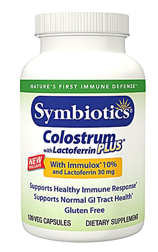 Symbiotics Colostrum Plus® with Lactoferrin -- 480 mg - 120 Capsules