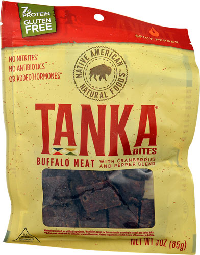 Tanka Bites® Buffalo Meat with Cranberries and Pepper Blend Spicy Pepper -- 3 oz