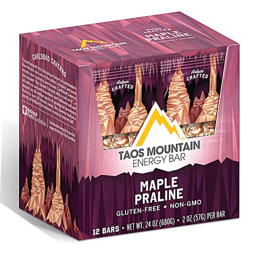Taos Mountain Energy Bar Gluten Free Maple Praline -- 12 Bars