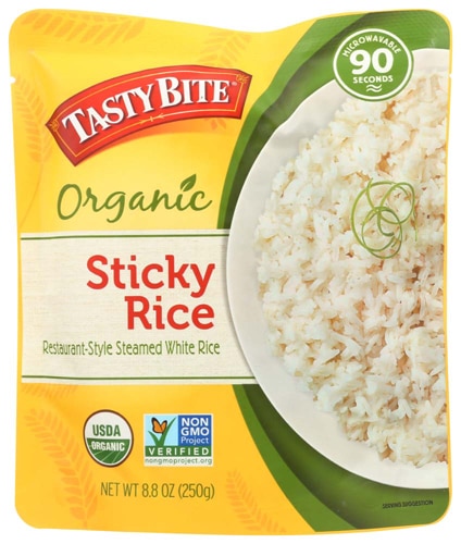 Tasty Bite Organic Sticky White Rice - Microwave Pouch -- 8.8 oz