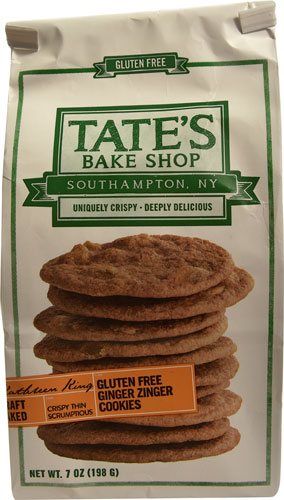 Tate's Bake Shop Glass Cookie Jar with Gluten Free Ginger Zinger Cookies