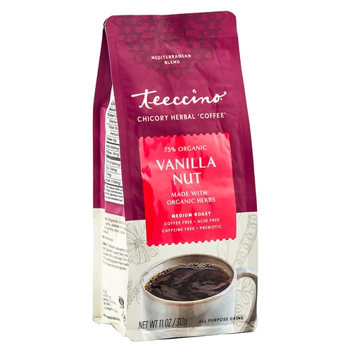 Teeccino Chicory Herbal Coffee Alternative Vanilla Nut