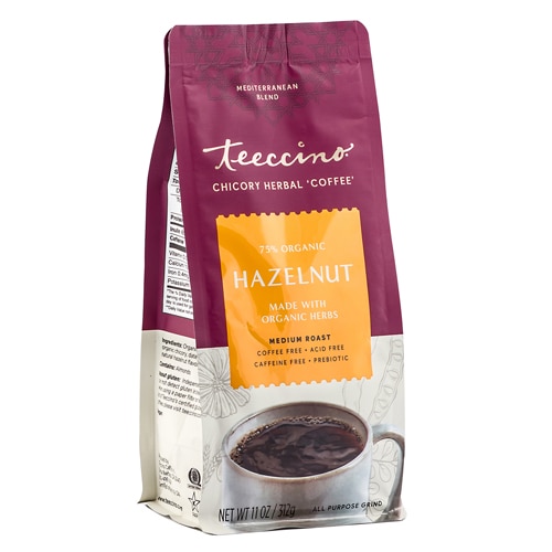 Teeccino Chicory Herbal Coffee Hazelnut -- 11 oz