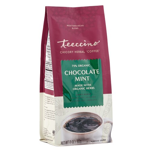 Teeccino Mediterranean Herbal Coffee Alternative Chocolate Mint -- 11 oz