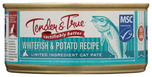 Tender & True Wet Cat Food Whitefish & Potato -- 5.5 oz
