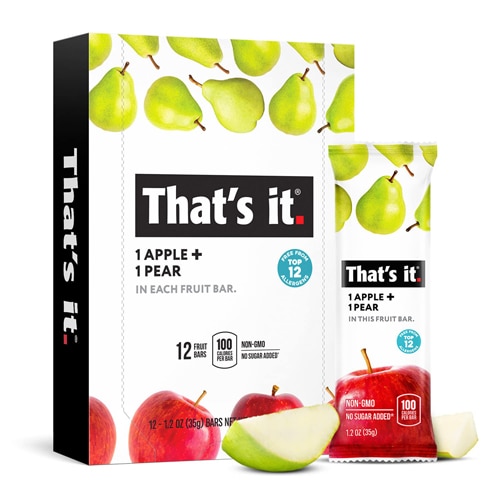 That's It Gluten Free Fruit Bar No Sugar Added Apple & Pear