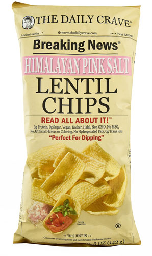 The Daily Crave Lentil Chips Himalayan Pink Salt -- 5 oz