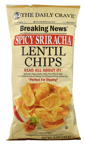 The Daily Crave Lentil Chips Spicy Sriracha -- 5 oz