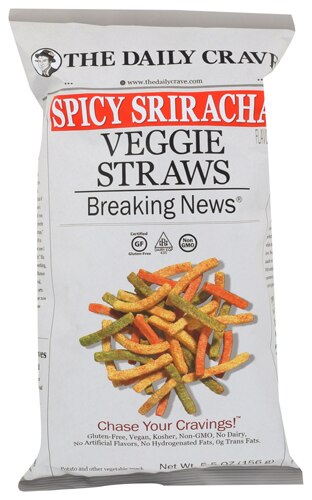 The Daily Crave Veggie Straws Spicy Sriracha