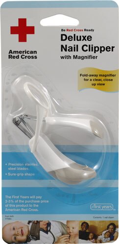 first years american red cross deluxe nail clipper with magnifier