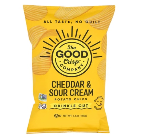 The Good Crisp Company Crinkle Cut Potato Chips Cheddar & Sour Cream