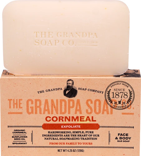 The Grandpa Soap Co Face and Body Bar Soap Cornmeal Exfoliate -- 4.25 oz