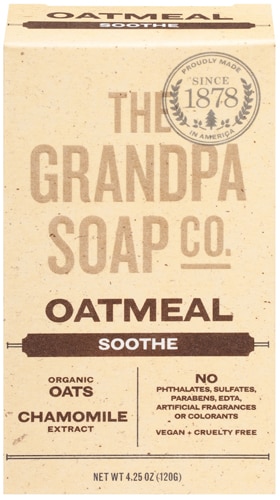 Grandpa Soap Bar Soap, Face & Body, Detoxify, Charcoal - 4.25 oz