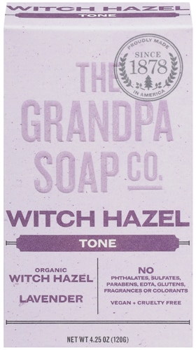 The Grandpa Soap Co Face and Body Bar Soap Witch Hazel Tone