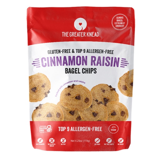 The Greater Knead Bagel Chips Cinnamon Raisin -- 4.25 oz