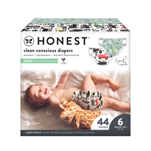 The Honest Company Club Box Diapers Size 6 This Way-That Way & Big Trucks -- 44 Diapers