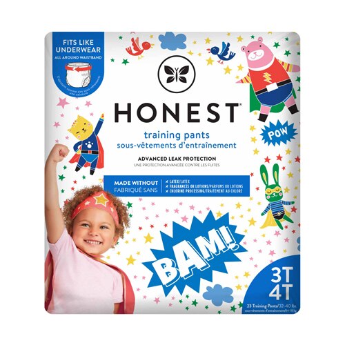 The Honest Company Training Pants Size 3T-4T Super Heroes