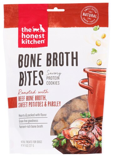 The Honest Kitchen Beef Bone Broth Bites with Sweet Potatoes & Parsley -- 8 oz