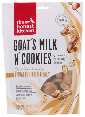 The Honest Kitchen Goat's Milk N' Cookies Peanut Butter & Honey Treats for Dogs -- 8 oz
