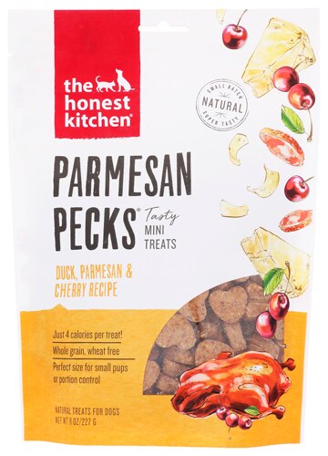 The Honest Kitchen Parmesan Pecks Duck & Cherry Mini Dog Treats -- 8 oz