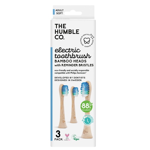 The Humble Co Electric Toothbrush Replacement Heads with Reminder Bristles