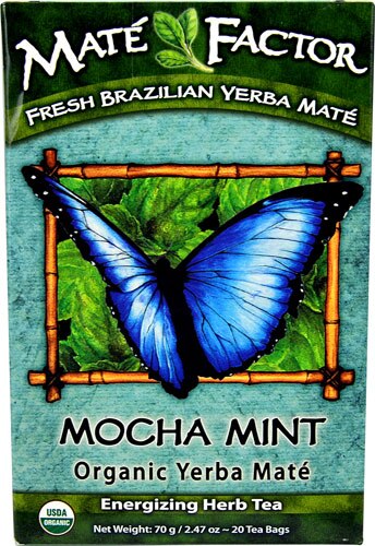 The Mate Factor Organic Yerba Mate Mocha Mint -- 20 Tea Bags