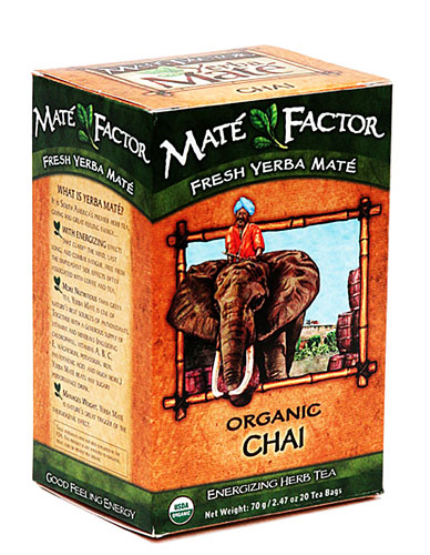The Mate Factor Organic Yerba Mate Chai -- 20 Tea Bags