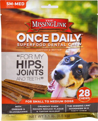Buy The Missing Link Once Daily Superfood Dental Chew Hips Joints SM MED Dogs 28 Chews Online at desertcartBAHRAIN