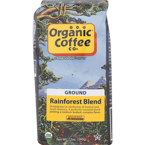 The Organic Coffee Co Ground Coffee Rainforest Blend -- 12 oz