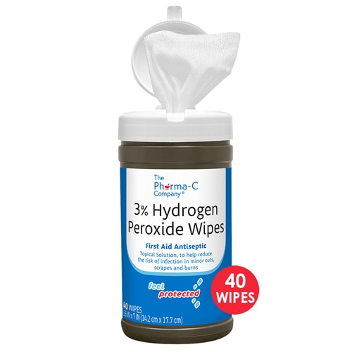 The Pharma-C Company 3% Hydrogen Peroxide Wipes