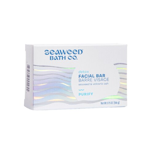The Seaweed Bath Co Purifying Detox Facial Bar With Charcoal and Volcanic Ash Unscented