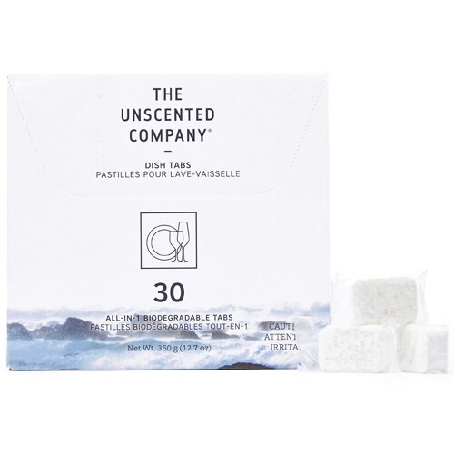 The Unscented Company Dish Tabs All-In-One Biodegradable Tabs -- 30 Tabs