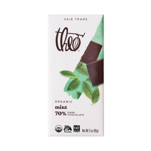 Theo Organic 70% Dark Chocolate Bar Mint