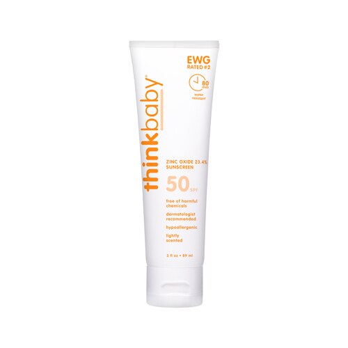 Thinkbaby Zinc Oxide 23.4% Sunscreen SPF 50 -- 3 fl oz