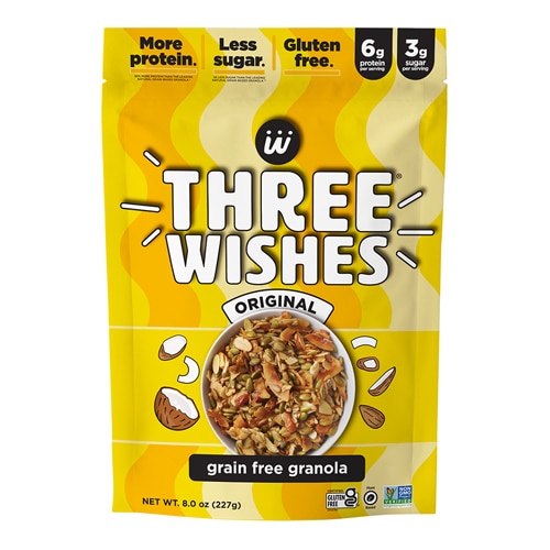 Three Wishes Gluten Free Protein Grain Free Granola Original